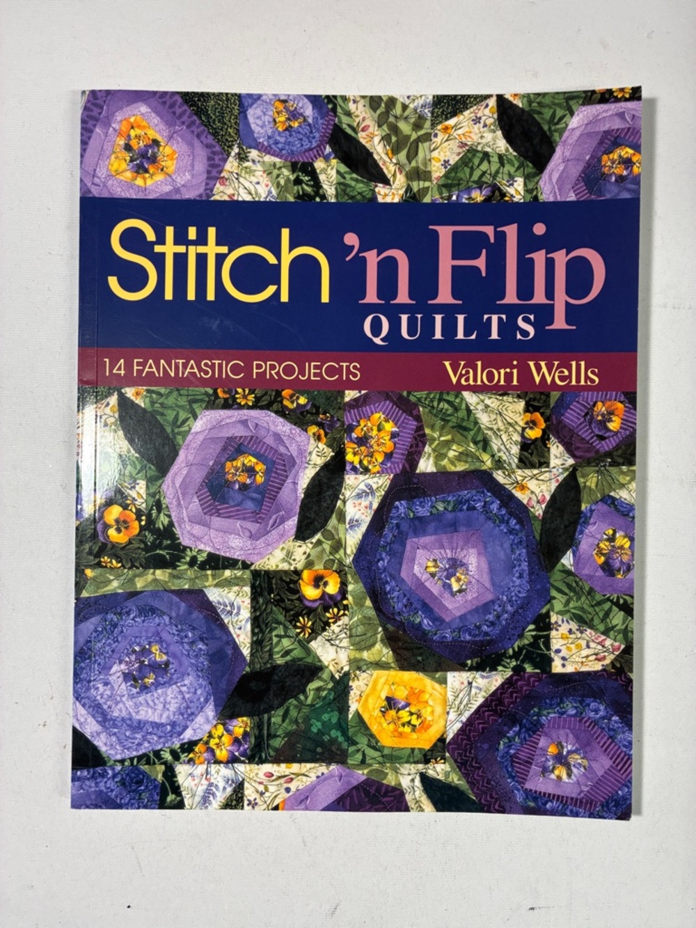 Stitch 'n Flip Quilts Book - Purple Floral Cover